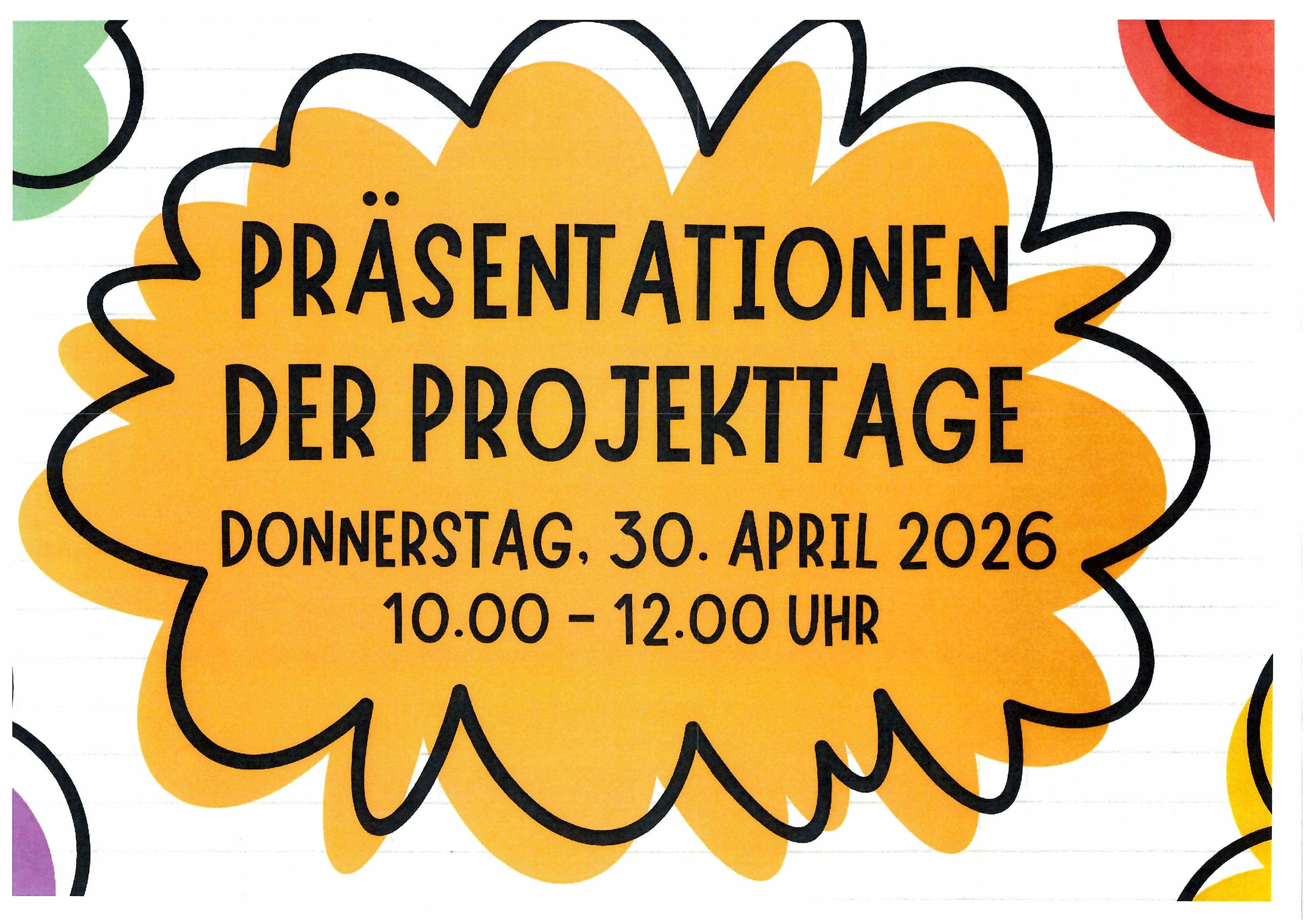 Präsentation der Projekttage 2026