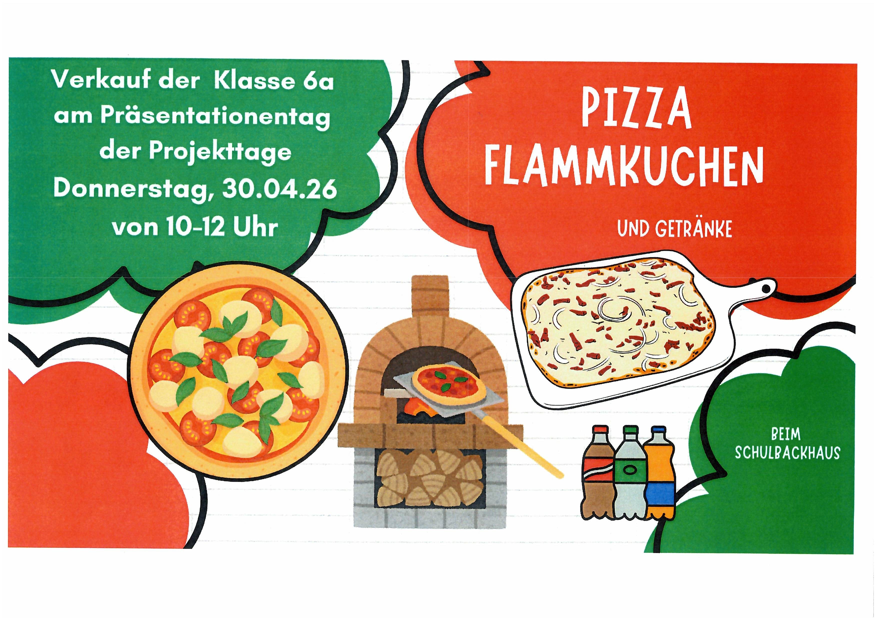 Pizza- und Flammkuchen-Verkauf der Klasse 6a